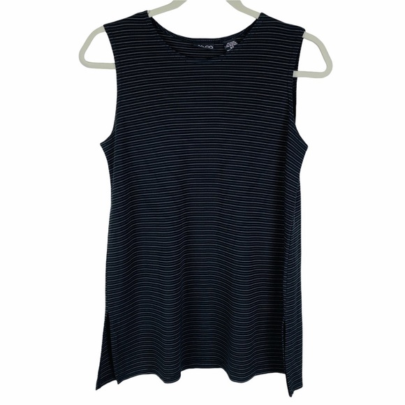 New York & Co. Pinstriped Side Slit Blouse - Picture 6 of 8